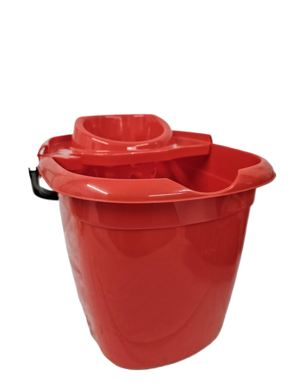 Plastic mop bucket  with squeezing basket and handle  red or blue