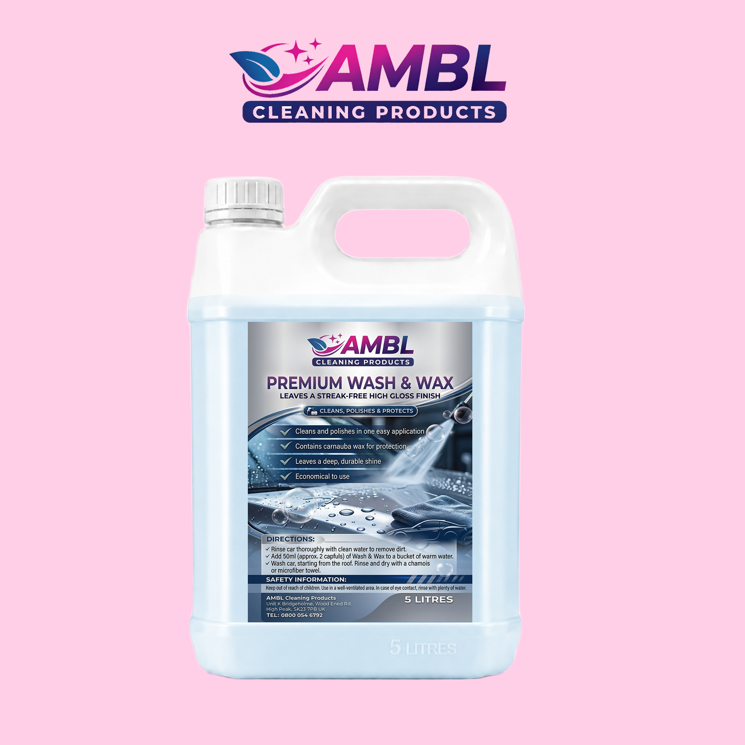 Wash and Wax Car Cleaning 5ltr